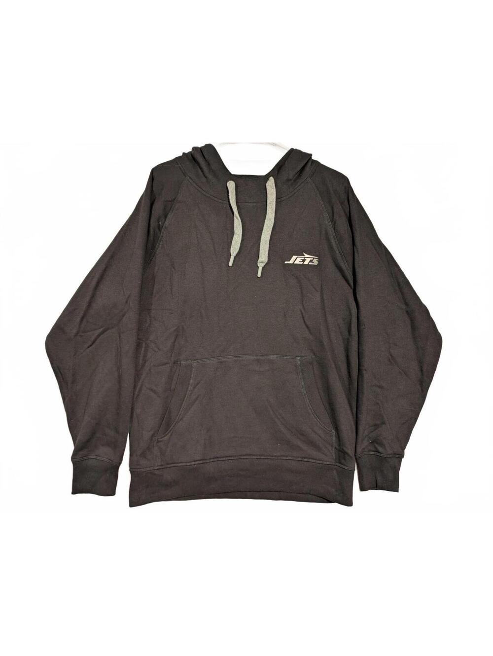 New York Jets NY Hoodie Pullover Sweatshirt Jet Logo Mens Medium Drawstrings